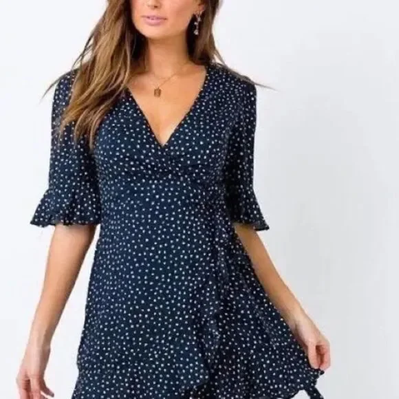 Princess Polly Eva’s Garden Wrap Mini Dress - Picture 2 of 10